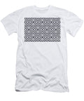 Dark Gray and White Stripe Diamond Shape Pattern Diamond Vogel 2022 Popular Color Blackwater 1320 Petite Pattern Minimal Graphic Designs T-Shirt