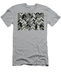 Dark Green Black Gray Herringbone Pattern Pairs 2023 Color of the Year Valspar Flora 5004 2c Petite Patterns T-Shirt