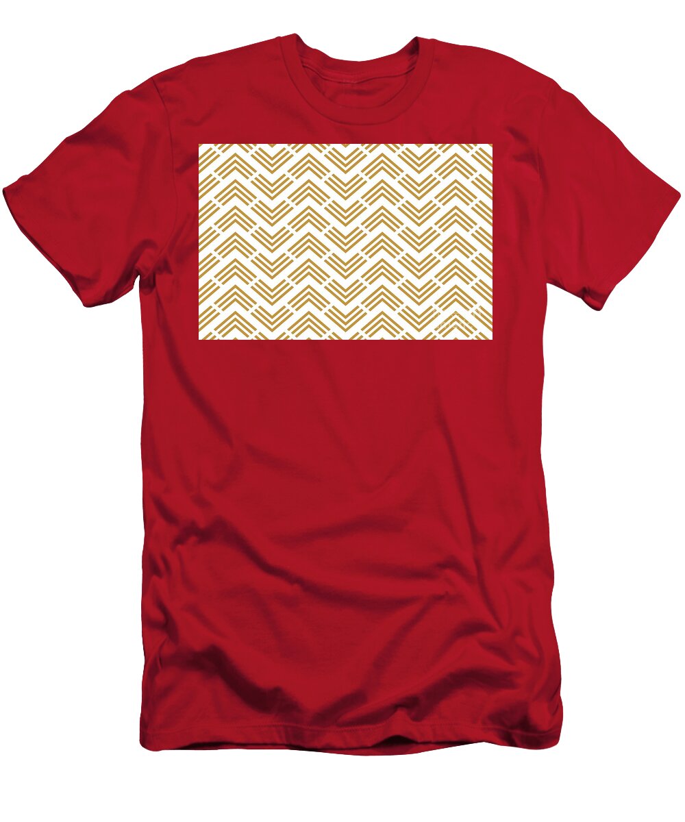 Dark Orange and White Chevron Arrow Pattern Pairs De 2022 Popular Color Alameda Ochre Det482 Petite Pattern Minimal Graphic Designs T-Shirt
