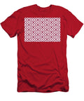 Dark Pink and White Geometric Shape Pattern Pairs Diamond Vogel 2022 Popular Colour Obsession 1130 Petite Pattern Minimal Graphic Designs T-Shirt