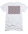 Dark Purple and White Art Deco Shape Pattern Petite Pattern Minimal Graphic Designs T-Shirt