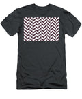 Dark Purple and White Pretty Herringbone Pattern Petite Pattern Minimal Graphic Designs T-Shirt
