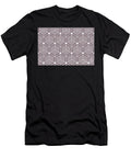 Dark Purple and White Striped Cube Pattern Petite Pattern Minimal Graphic Designs T-Shirt