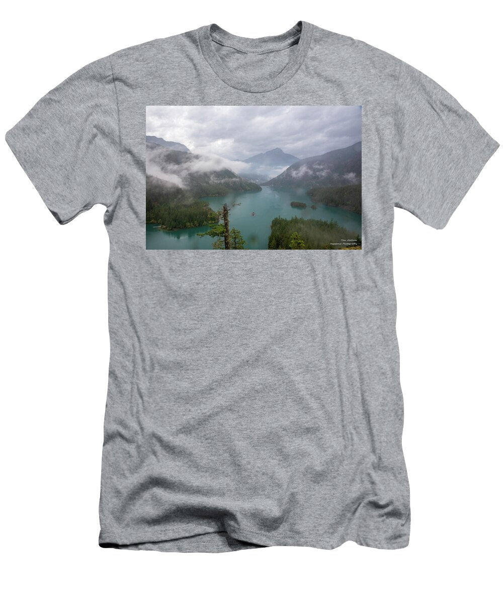 Dark Rain Clouds Over Turquoise Lake Tom Cochran T-Shirt