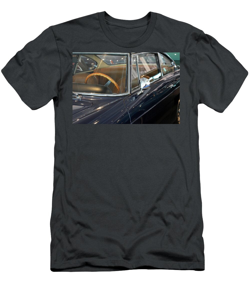 Dark Shining Car Detail of Windscreen and Steering Wheel Oana Unciuleanu T-Shirt