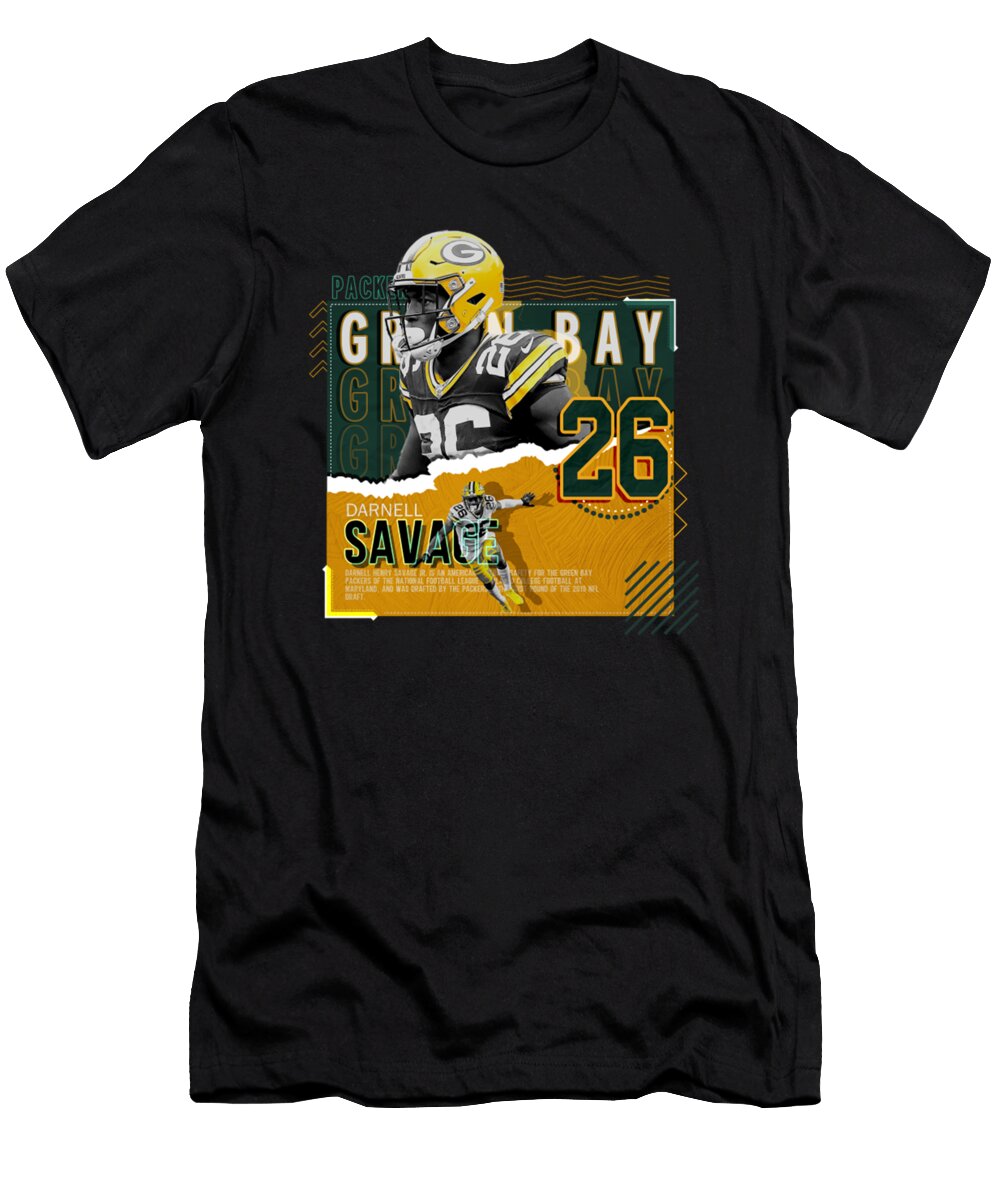 Darnell Savage Football Paper Poster Packers Kelvin Kent T-Shirt