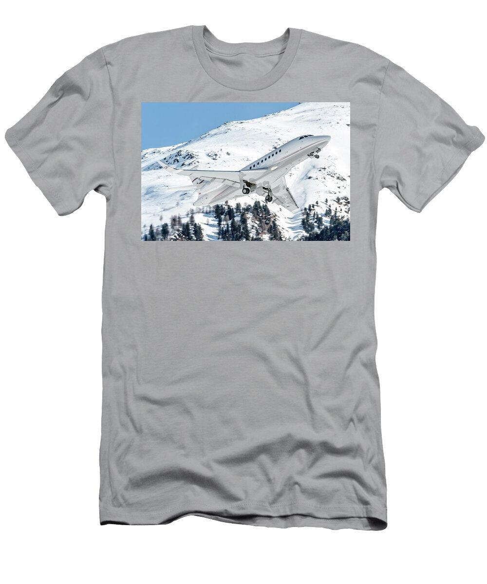 Dassault Falcon 2000 Departed From St Moritz Airport Roberto Chiartano T-Shirt