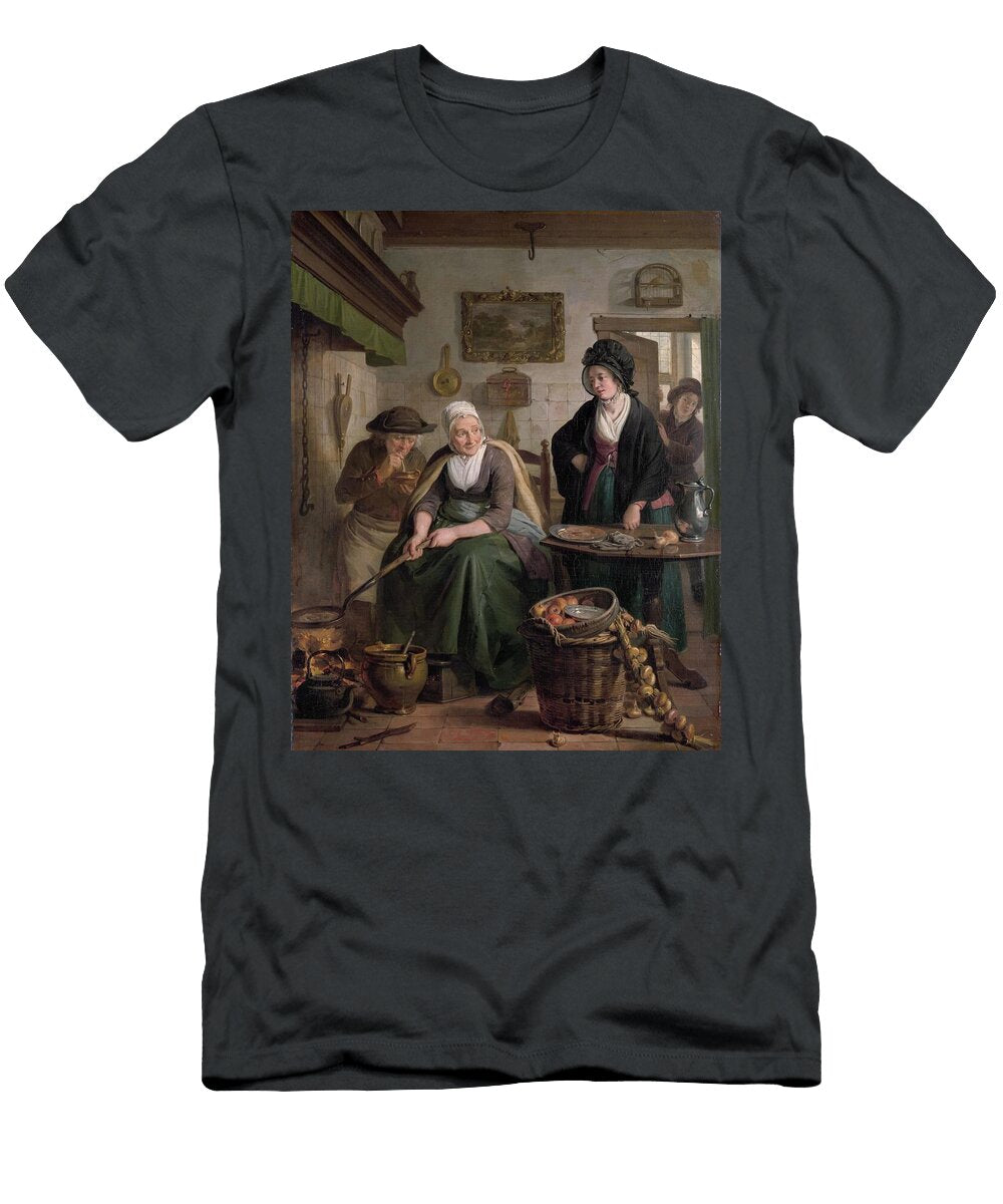 De Koekenbakster Woman Baking Pancakes Adriaan De Lelie T-Shirt