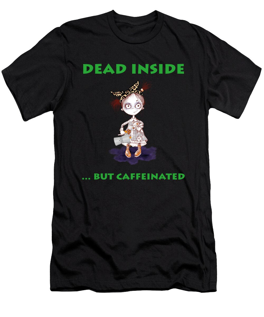 Dead Inside But Caffeinated Zombie Mom Lucrezia Costa T-Shirt