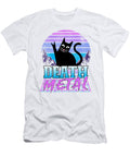 Death Metal Retro Sunset Cat Heavy Metal Retrowave Lisa Stronzi T-Shirt