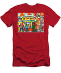 Decarie Hotdog Restaurant Montreal Winter Scene Hockey Game Canadian Art for Sale Carole Spandau Carole Spandau T-Shirt