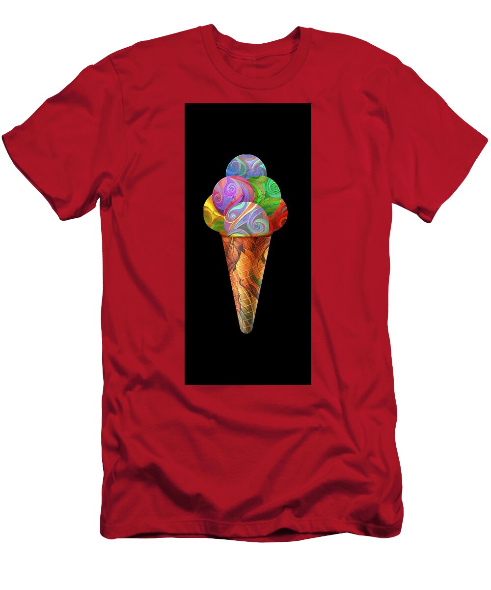 Deco Ice Cream Cone Barry Patrick T-Shirt