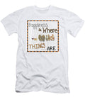 Decorative Word Art Animal Patterns Zebra Checkered Print By Meg Megan and Aroon Duncanson T-Shirt