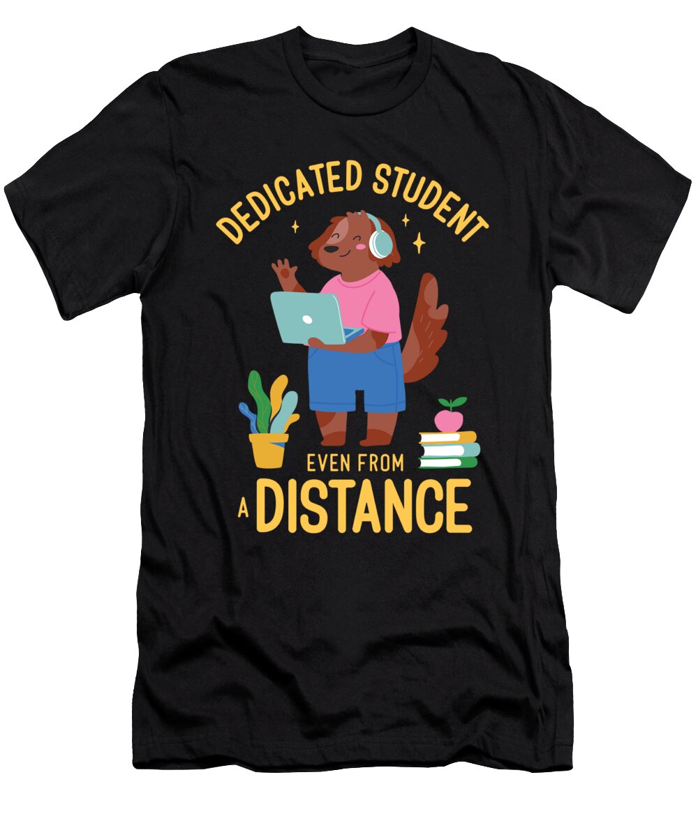 Dedicated Student Even From a Distance Funny Dog Licensed Art T-Shirt