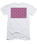 Deep Purple and White Stripe Cube Tile Pattern 2 Petite Pattern Minimal Graphic Designs T-Shirt