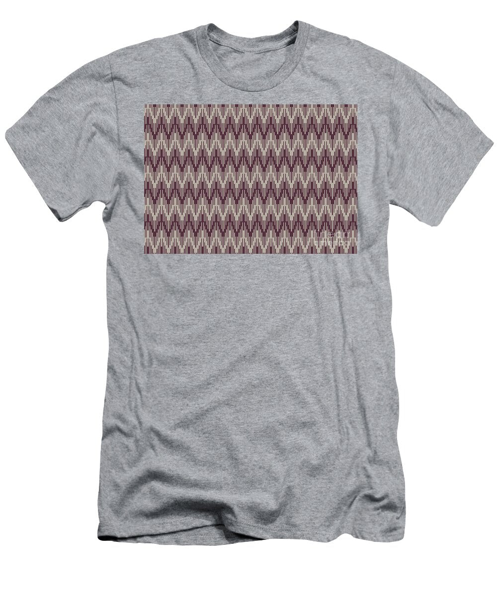 Deep Purple Gray Taupe Chevron Stripe Pattern Petite Patterns T-Shirt