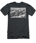 Deer Valley Bald Mountain Snowy Views Black and White Adam Jewell T-Shirt