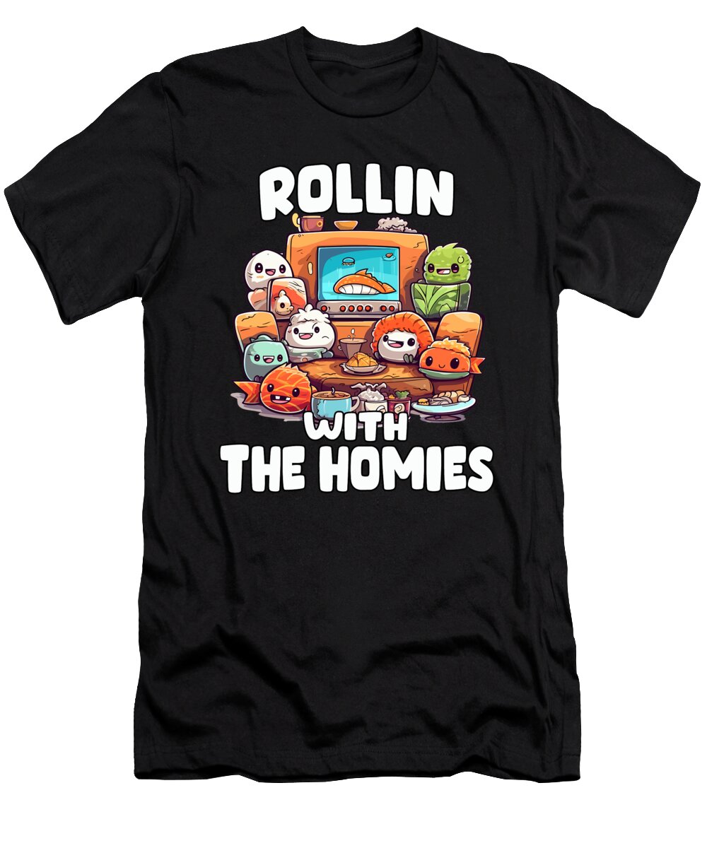 Delicious Sushi Variety in Anime Benjamin Burkert T-Shirt