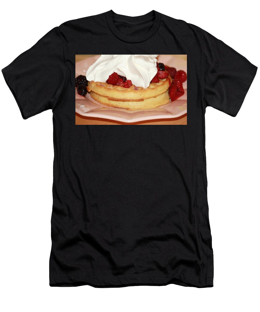 Delicious Waffles with Berries and Cream the Art of Marilyn Ridoutt Greene T-Shirt