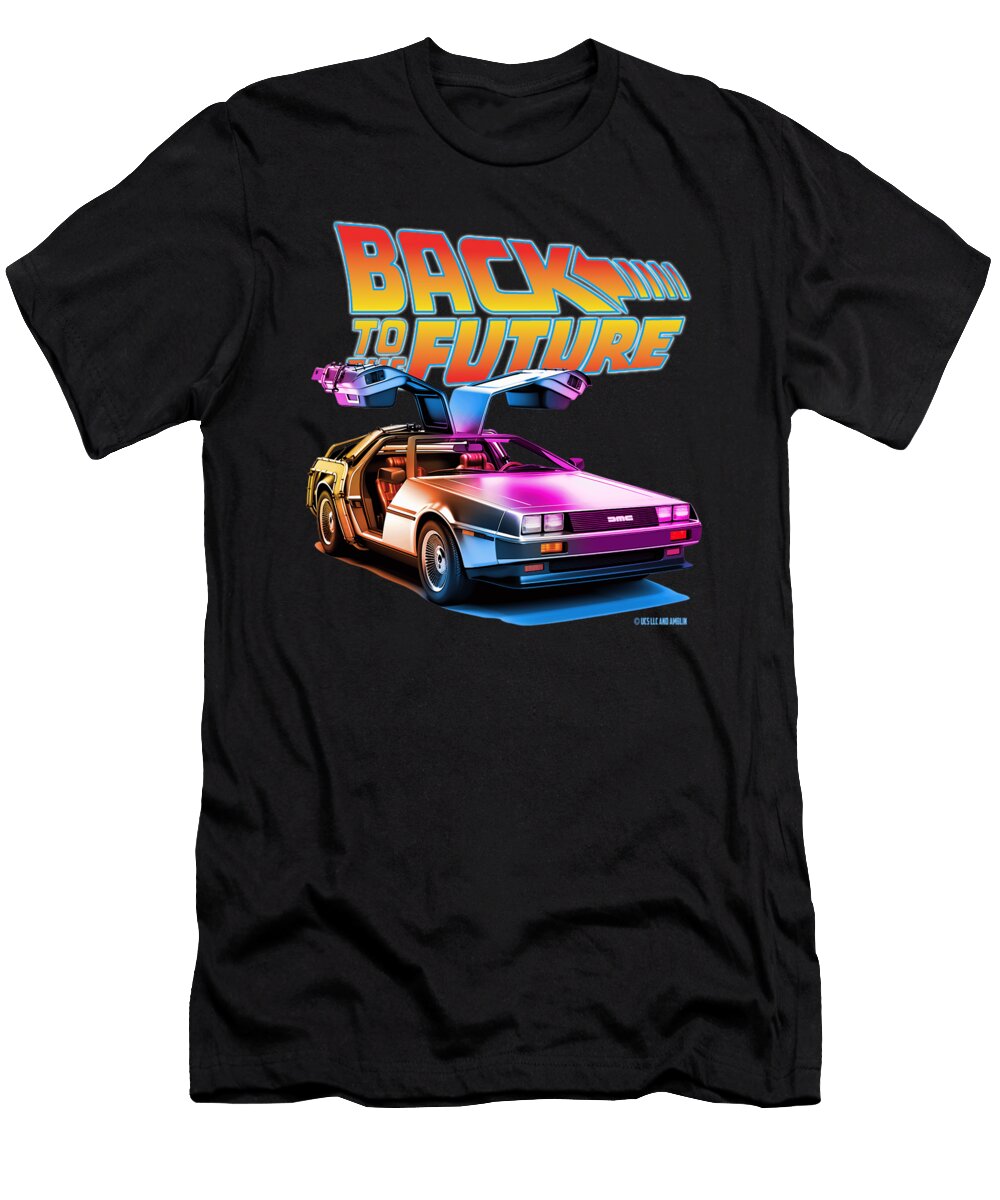 Delorean Backo the Future Synthwave Colors Boy Christopher Adam T-Shirt