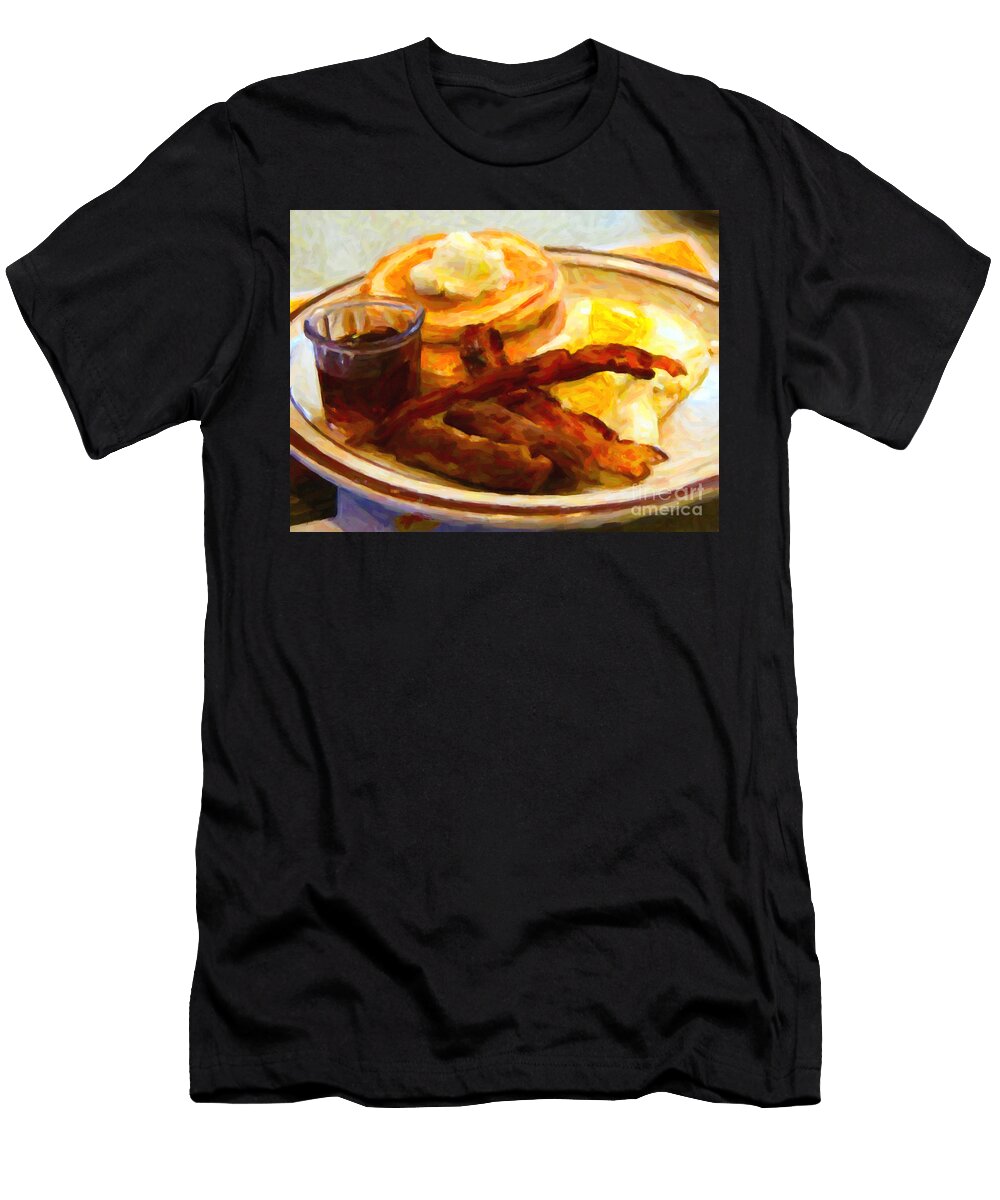 Dennys Grand Slam Breakfast Painterly Wingsdomain Art and Photography T-Shirt