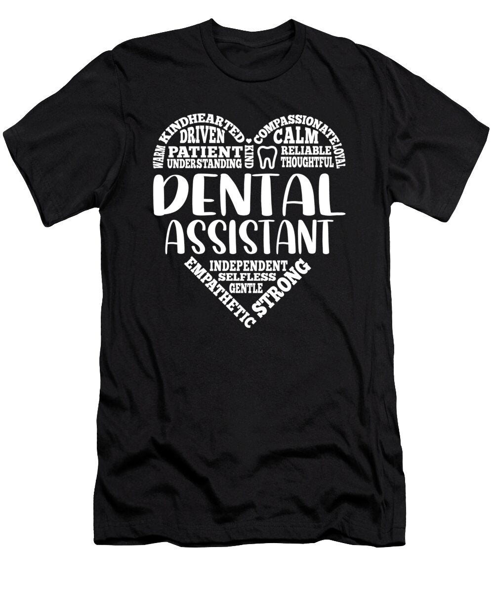 Dental Assistant Heart Dentist Funny Dentistry Lover Jensen Cena T-Shirt