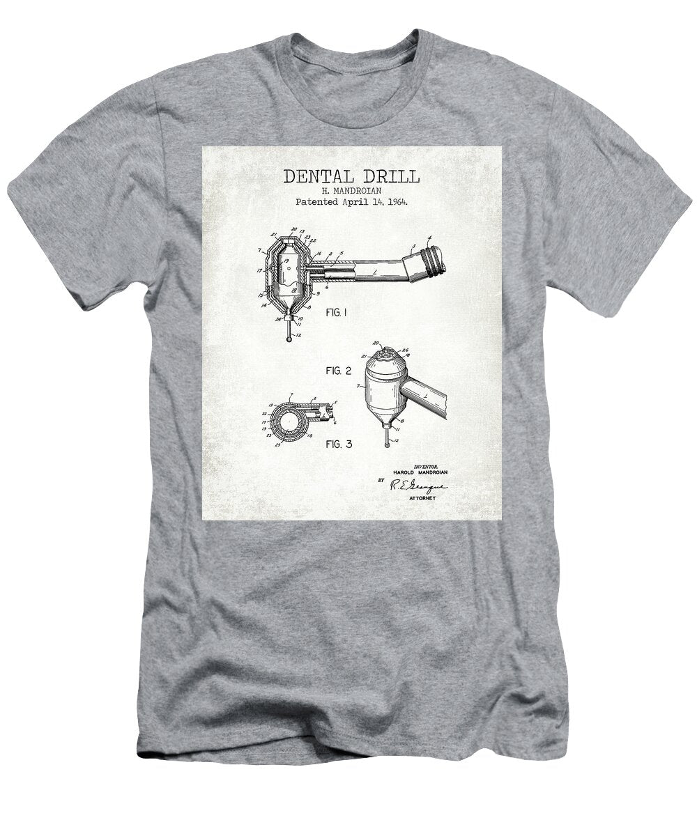 Dental Drill Old Patent Denny H T-Shirt