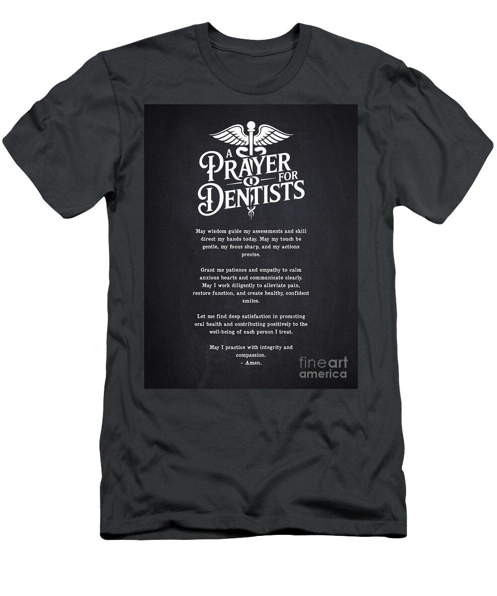Dentist Prayer Charcoal Aged Pixel T-Shirt