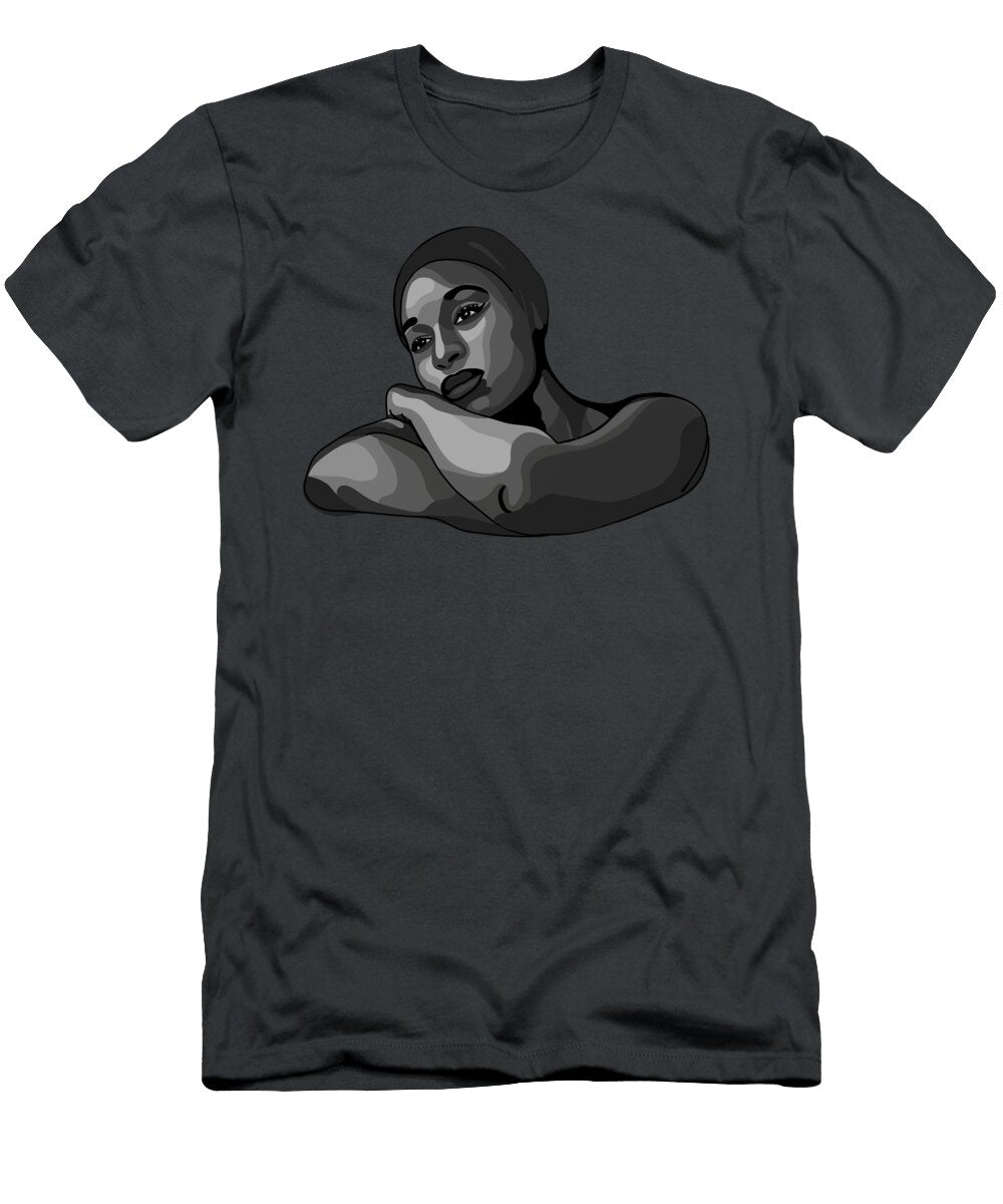 Depressed Gray Woman Heather Sawyer T-Shirt