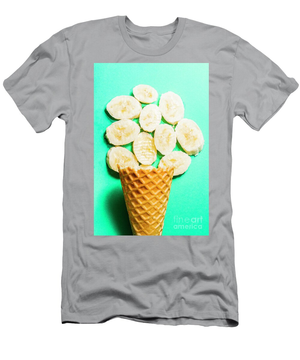 Desert Concept of Ice Cream Cone and Banana Slices Jorgo Photography Wall Art Gallery T-Shirt