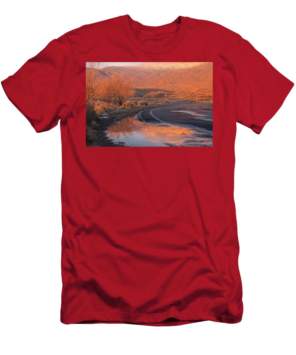 Desert Road At Sunset Mario G Rivera T-Shirt