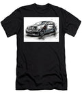 Detailed Illustration of a Volkswagen Golf Car with Body Showing Engine and Chassis Lowell Harann T-Shirt