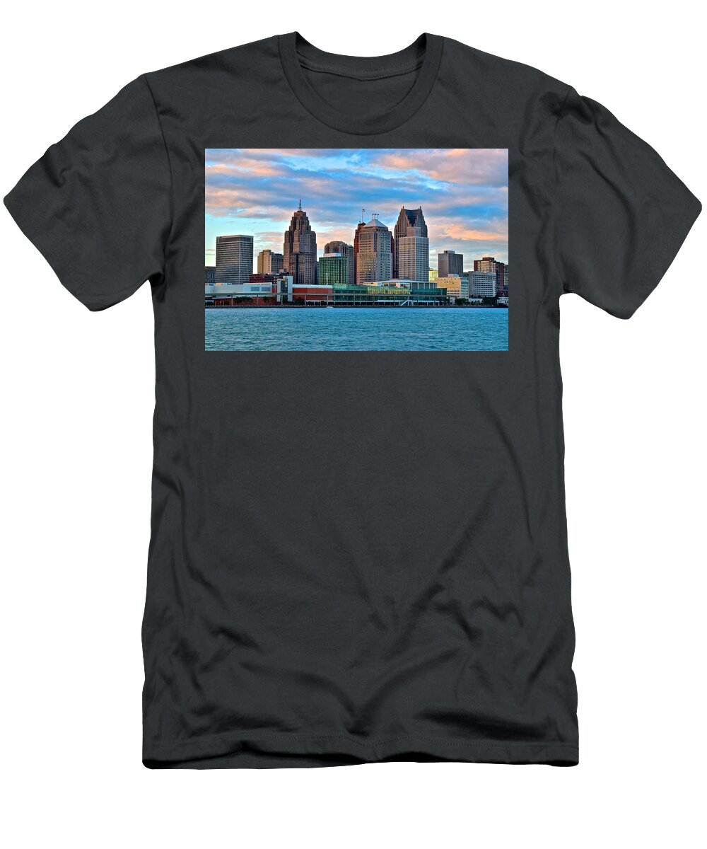 Detroit At Sunset Frozen in Time Fine Art Photography T-Shirt