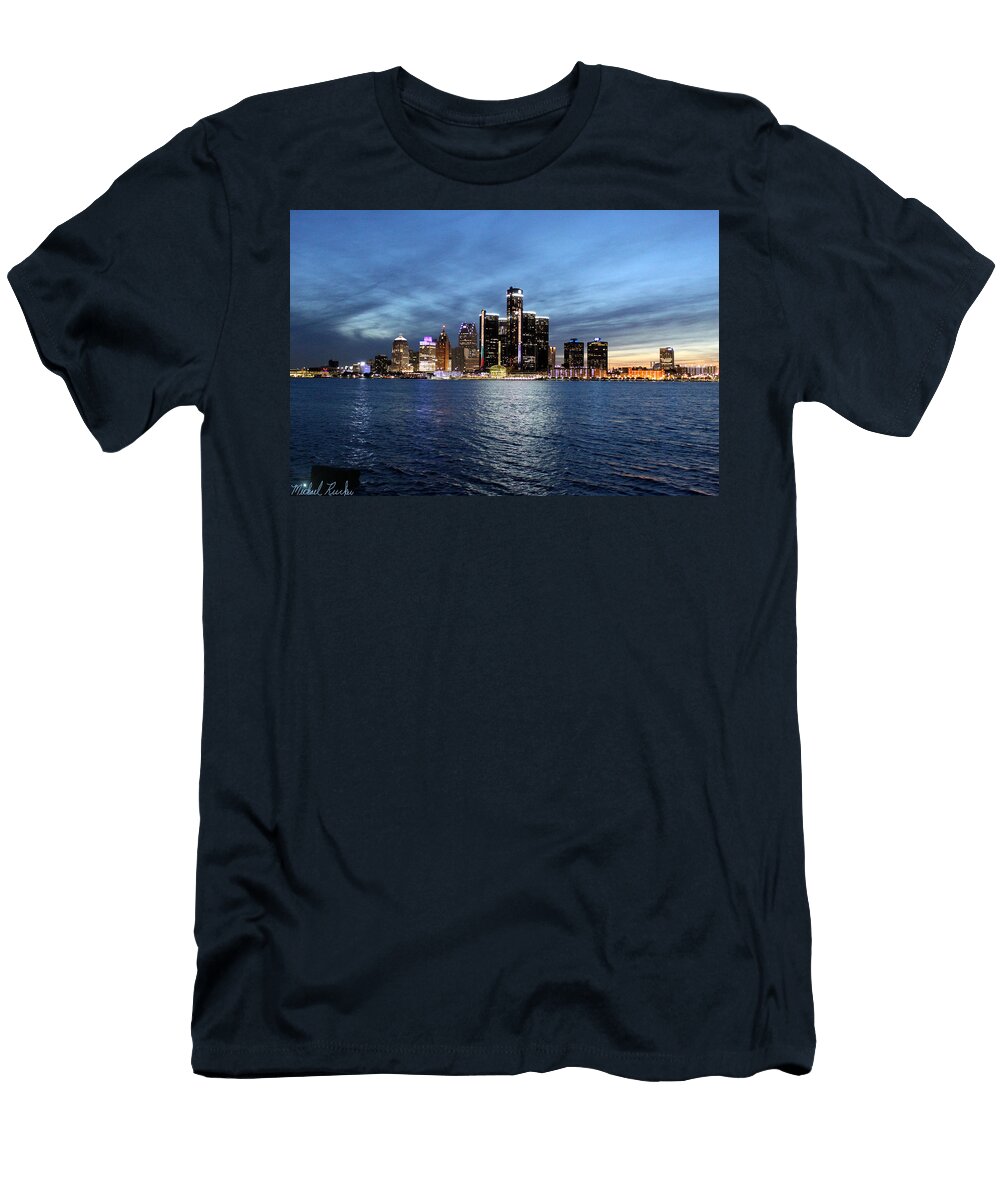 Detroit At Sunset Michael Rucker T-Shirt