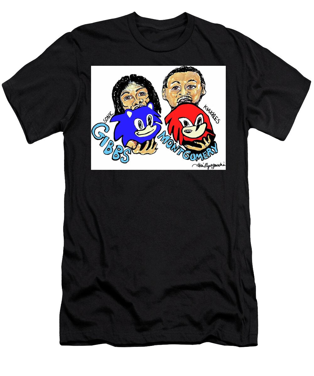 Detroit Lions David Montgomery Jahmyr Gibbs Sonic and Knuckles NFL Football Geraldine Myszenski T-Shirt
