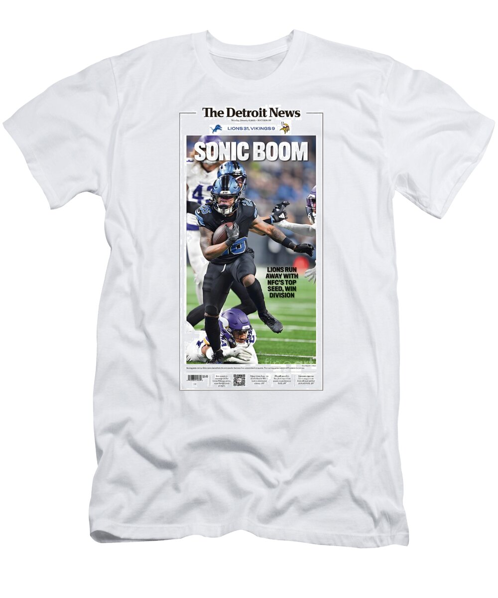 Detroit Lions Sonic Boom Ivory Strokes T-Shirt