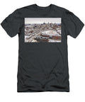 Detroit Skyline in Winter with Stadiums John Mcgraw T-Shirt
