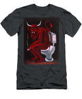 Devil on the Toilet Bano Bathroom Shitter Can Satan Mexican Restroom Santos T-Shirt