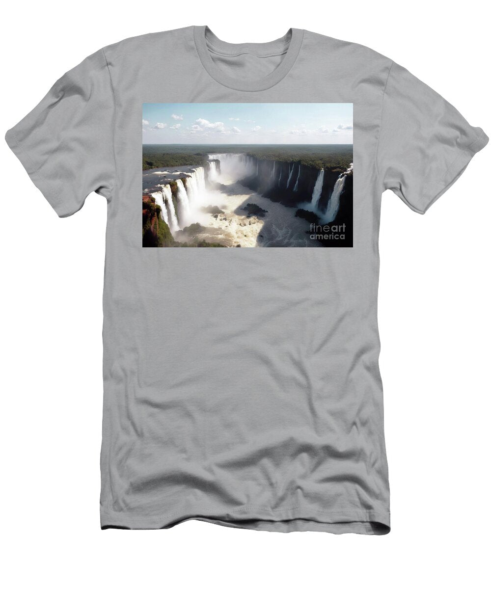 Devils Garganta View Throat Ablo Aerial View Iguazu Falls Del N Akkash T-Shirt