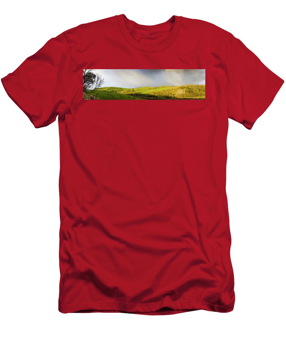 Devon Evening Storm Jonathan Kirby T-Shirt