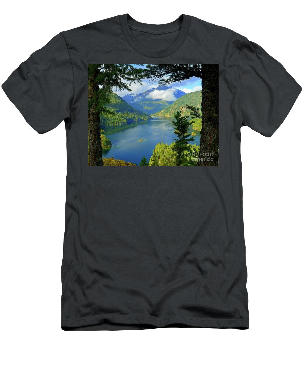 Diablo Lake Tranquility North Cascades Wall Art Sun D Studio T-Shirt