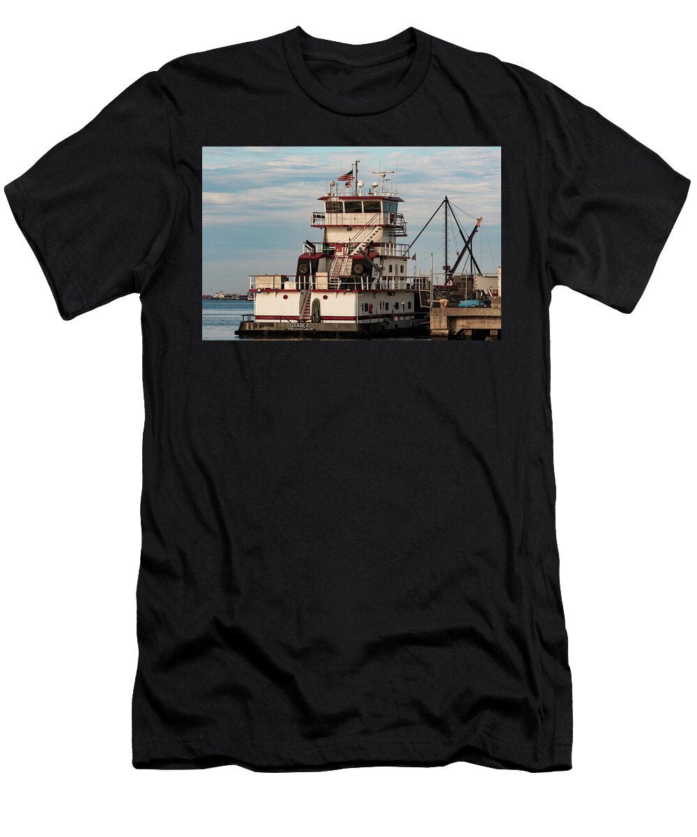 Diablo Pusher Docked in the Galveston Channel David Ilzhoefer T-Shirt