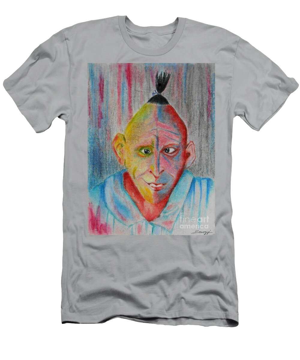 Diamond in the Rough Whimsical Portrait of Developmentally Disabled Man Jayne Somogy T-Shirt
