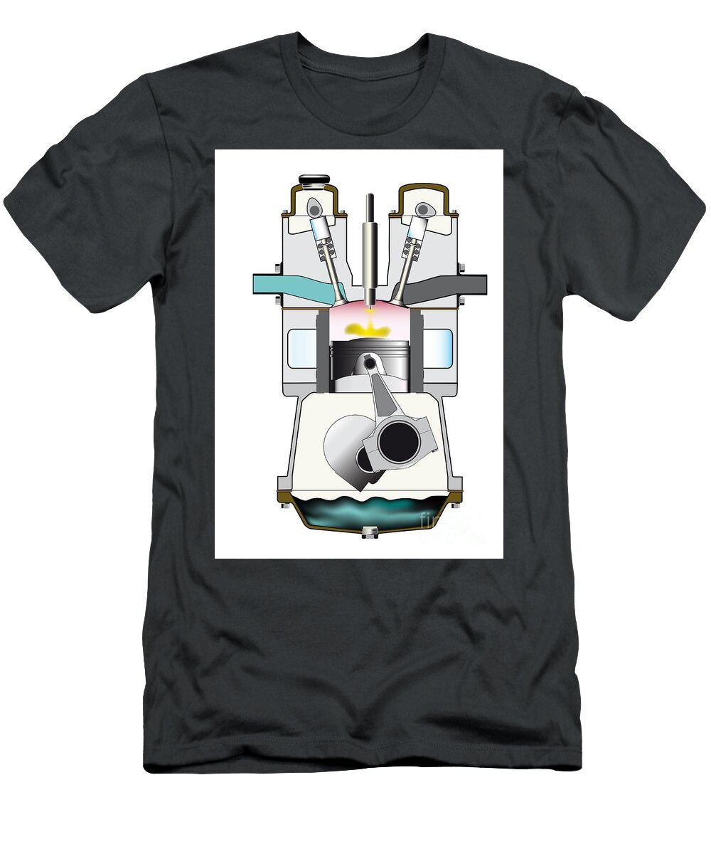 Diesel Fuel Injection Ignition Stroke Bigalbaloo Stock T-Shirt