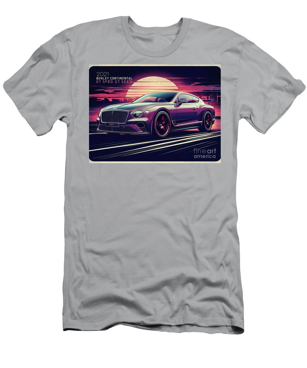 Digital 2021 Drive Bentley Continental Gt Speed Lowell Harann T-Shirt