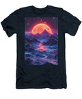 Digital Mesh Mountain Scape Retro Synthwave Foc By Asar Studios Artistic Rifki T-Shirt