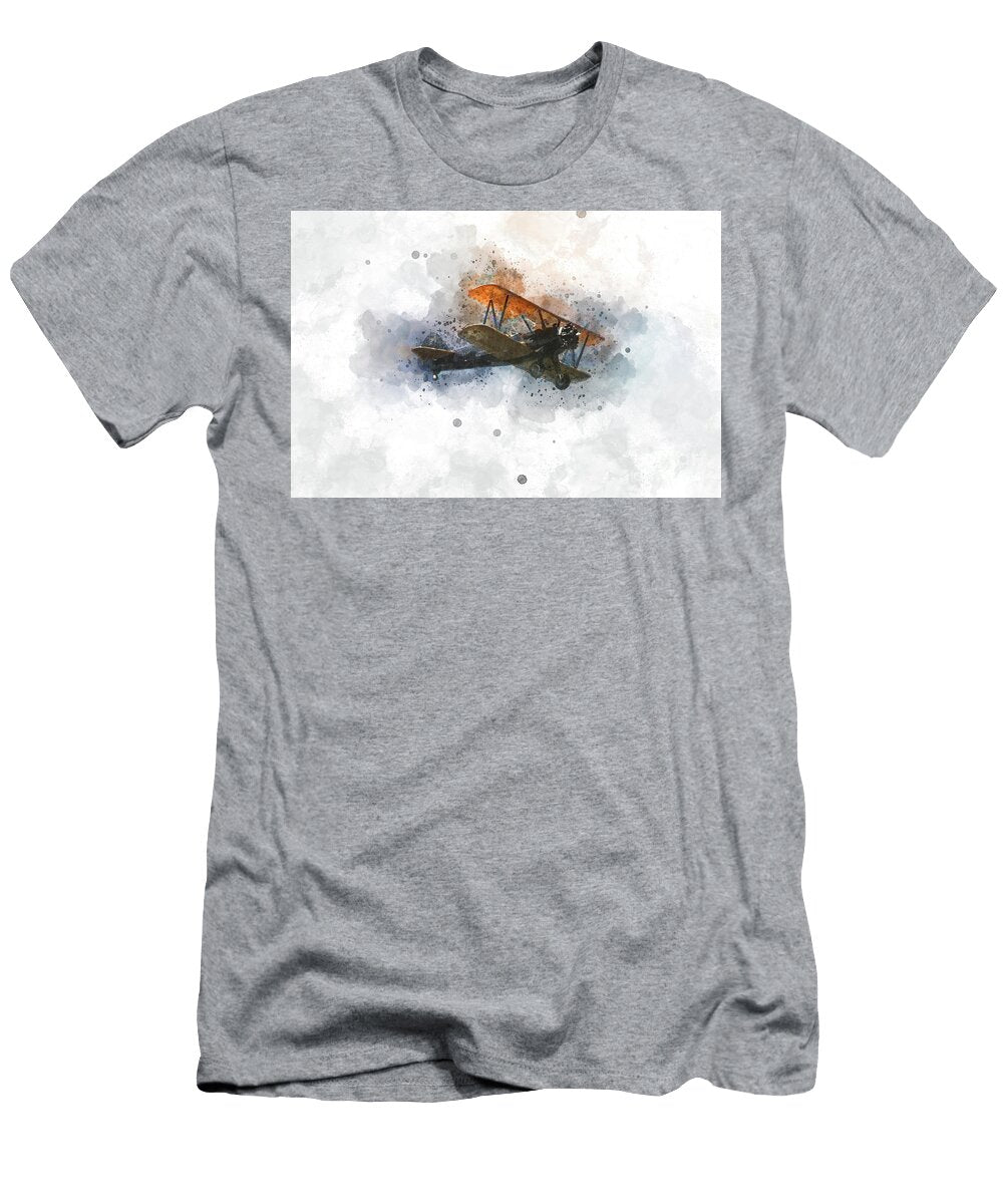 Digitally Enhanced Image of a Biplane J12 Humorous Quotes T-Shirt
