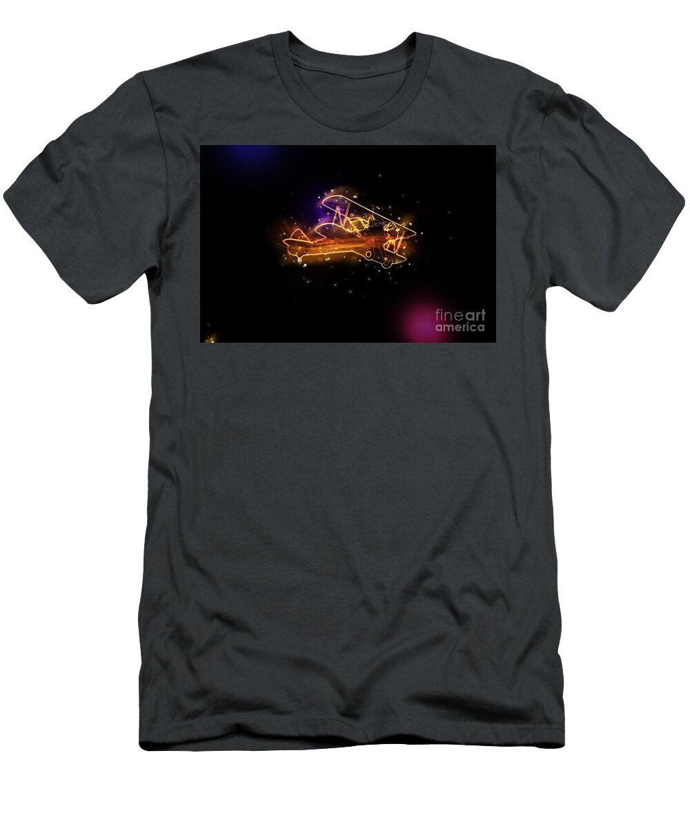 Digitally Enhanced Image of a Biplane J14 Humorous Quotes T-Shirt