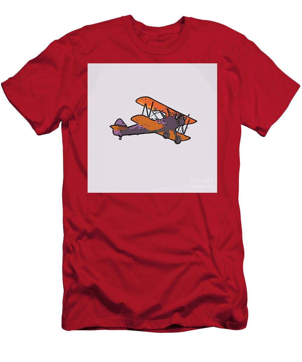 Digitally Enhanced Image of a Biplane J15 Humorous Quotes T-Shirt