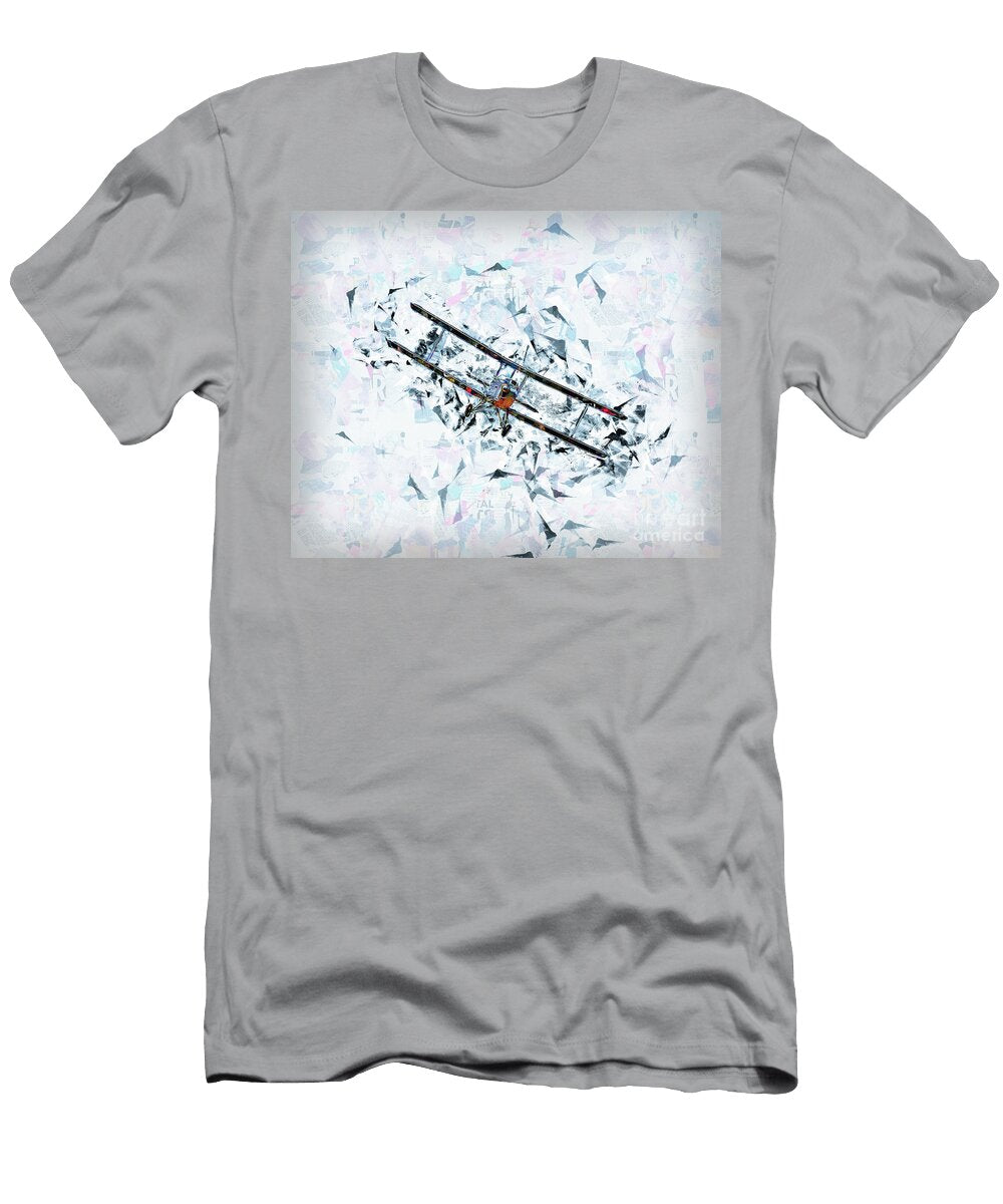 Digitally Enhanced Image of a Biplane J2 Humorous Quotes T-Shirt